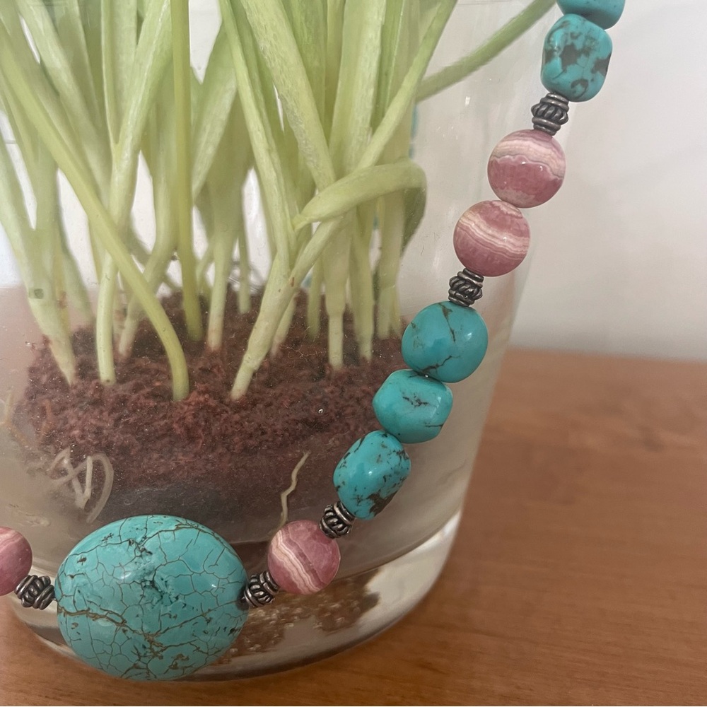 26” Chunky turquoise necklace - Picture 2 of 9